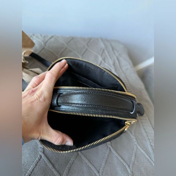 Coach Serena Satchel Crossbody Bag Top Handle Saffiano Leather Black 1589 Small - Picture 11 of 16